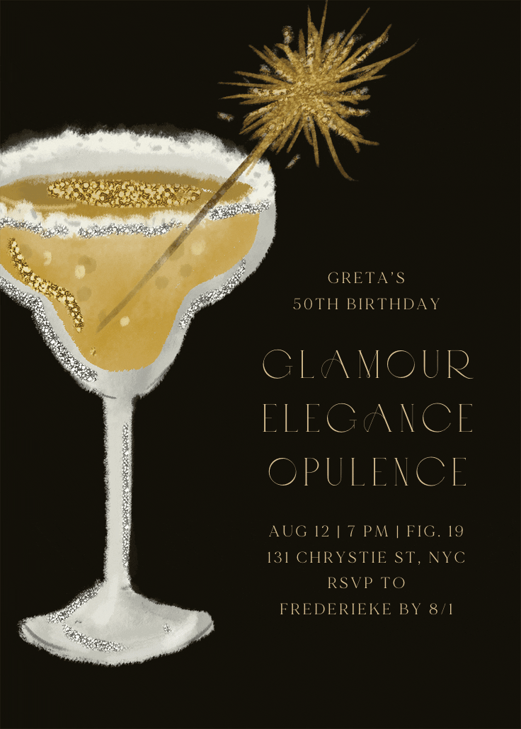 Big opulence - birthday invitation
