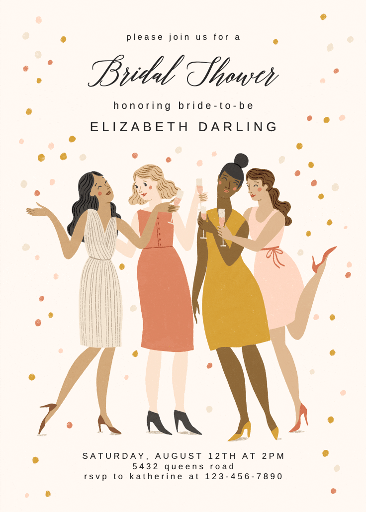 Bride squad - bridal shower invitation