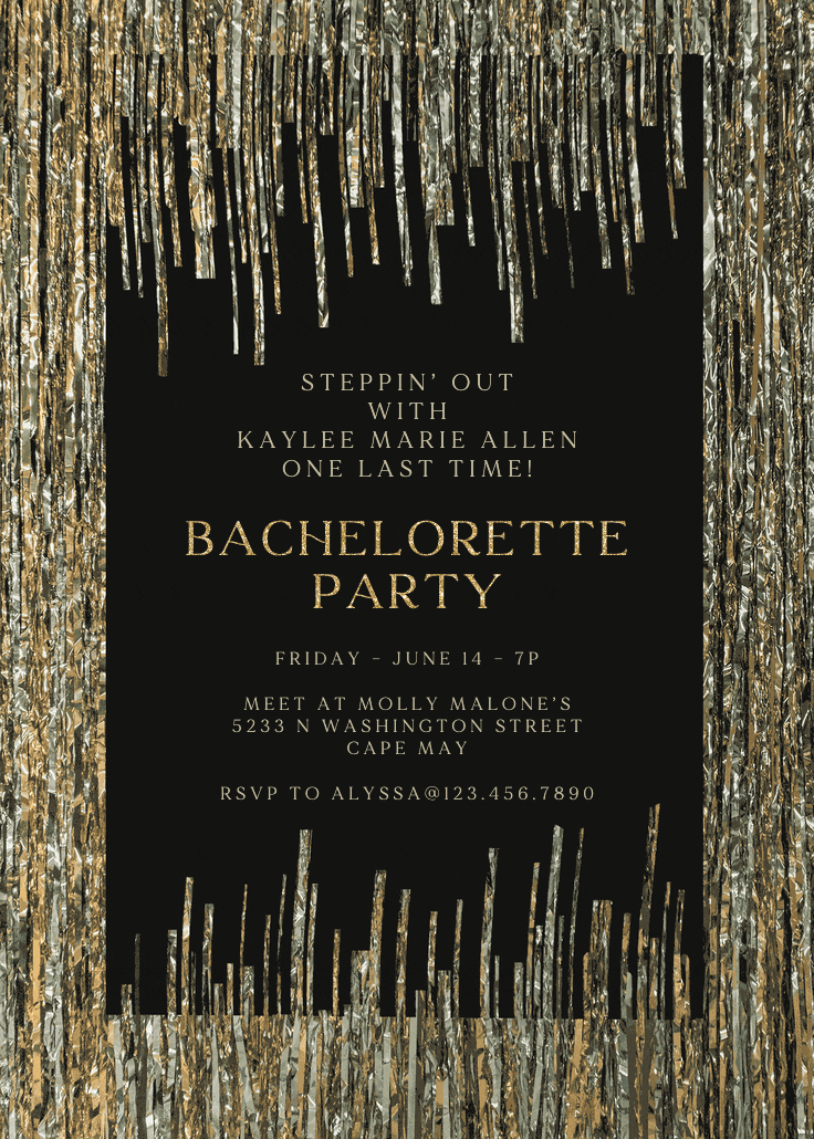 Celebrate - bachelorette party invitation