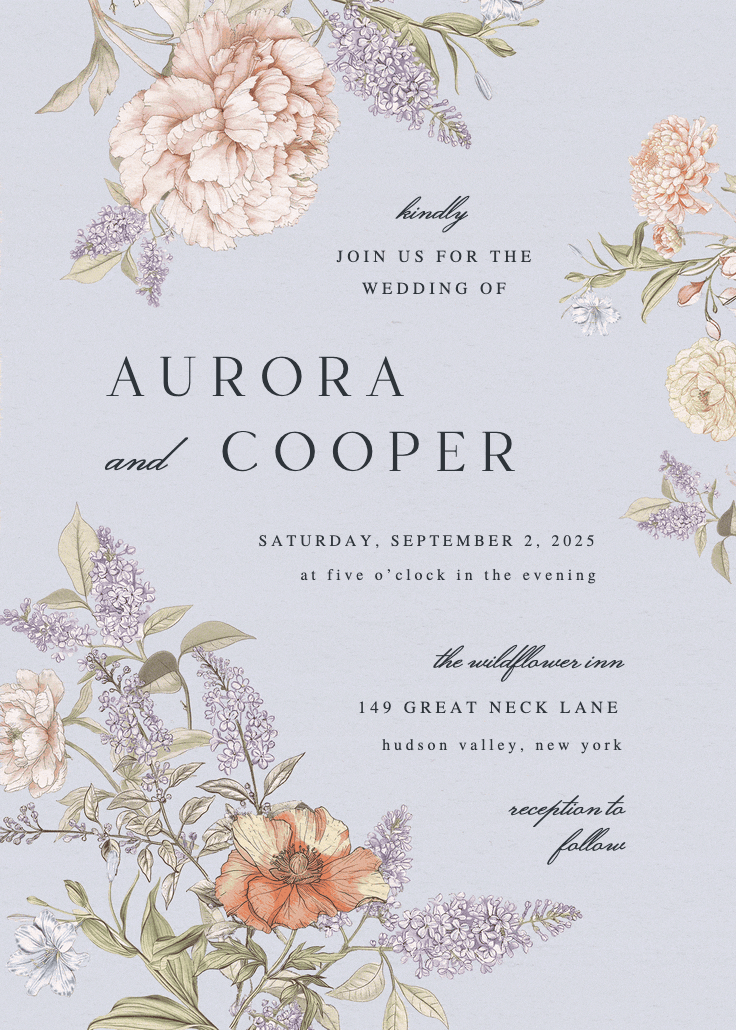 Vintage sketch - wedding invitation