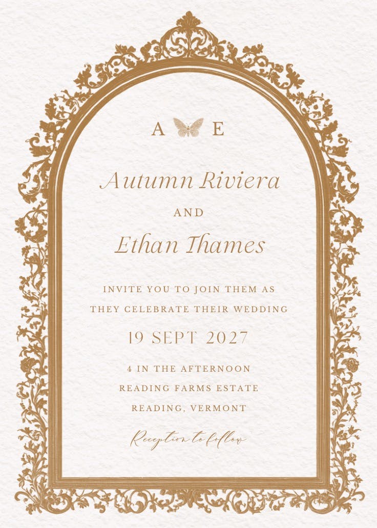 Baroque frame - wedding invitation