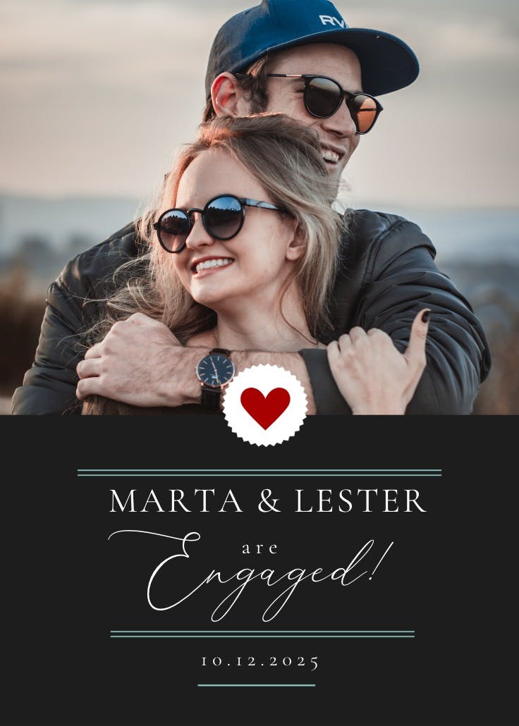 Classic engagement - engagement announcement