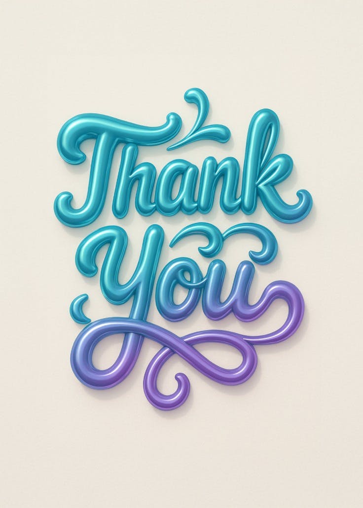 Decorated thank you - wedding thank you card
