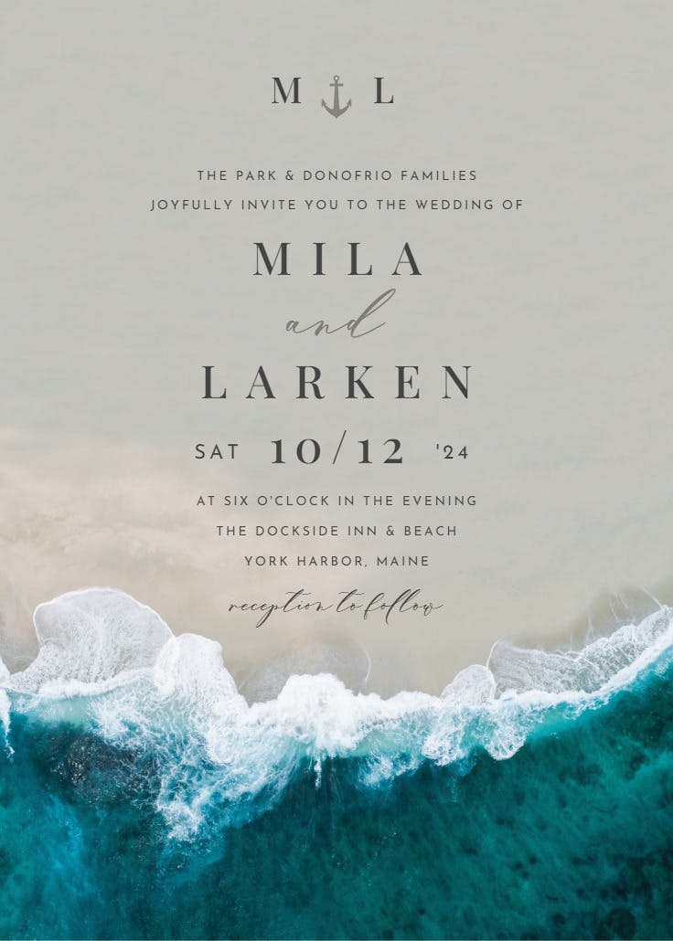 Deep blue sea - wedding invitation