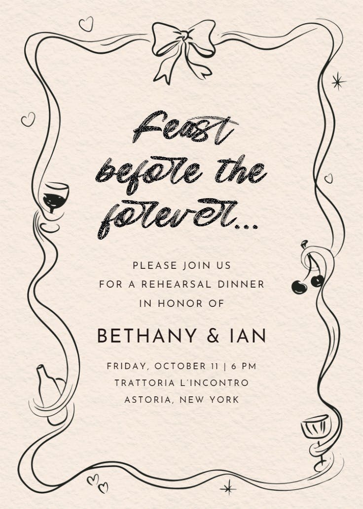 Framed in love - rehearsal dinner party invitation