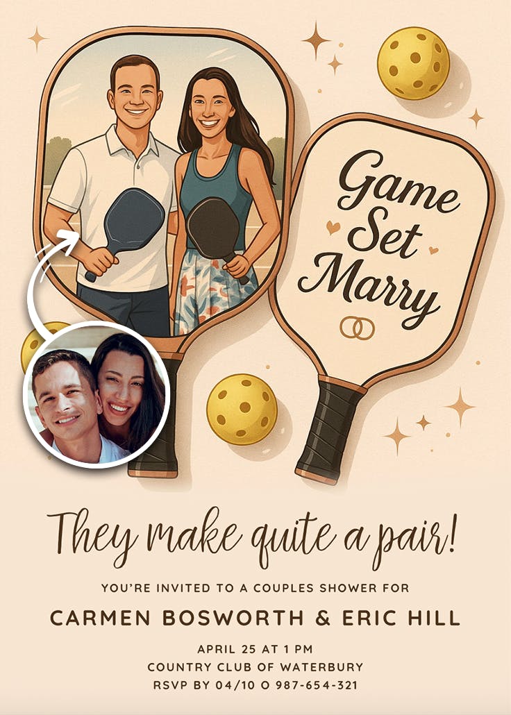 Game set i do - bridal shower invitation