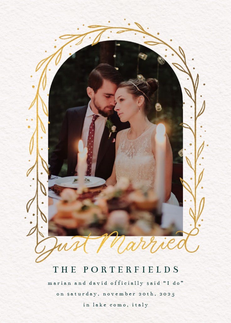 Handwritten frame - wedding announcement