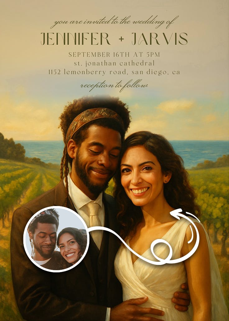 Harvest of love - wedding invitation