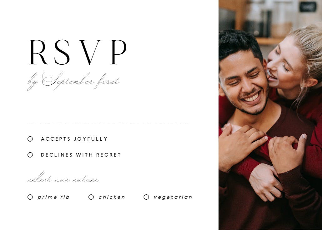 Love - rsvp card
