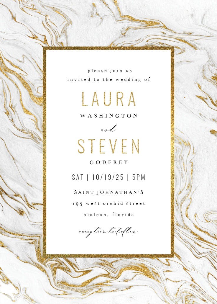 Marble - wedding invitation
