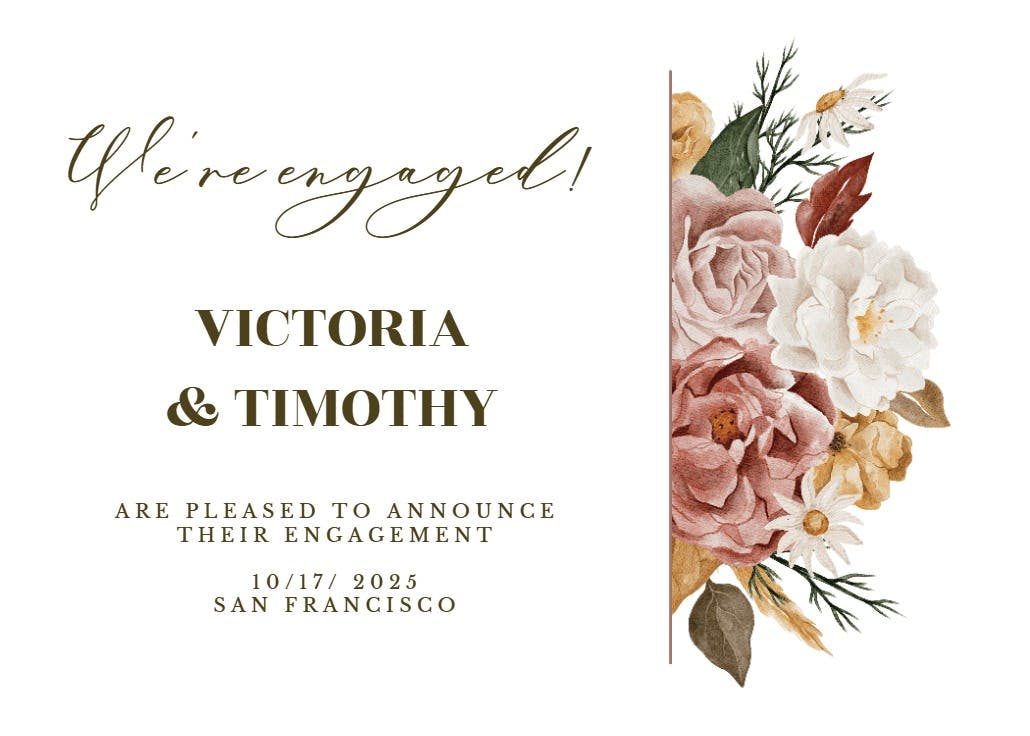 Nocturnal flowers - engagement announcement
