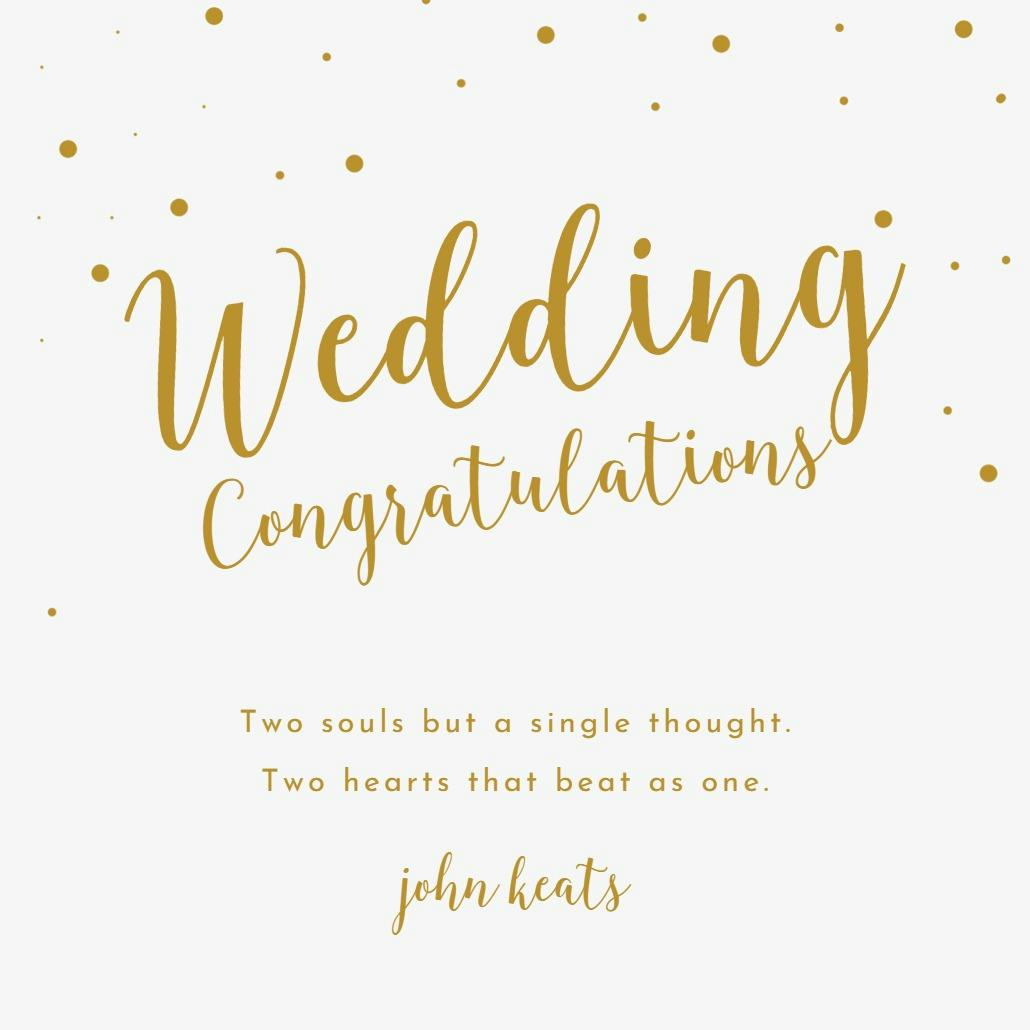 Poetic moments - wedding congratulations card