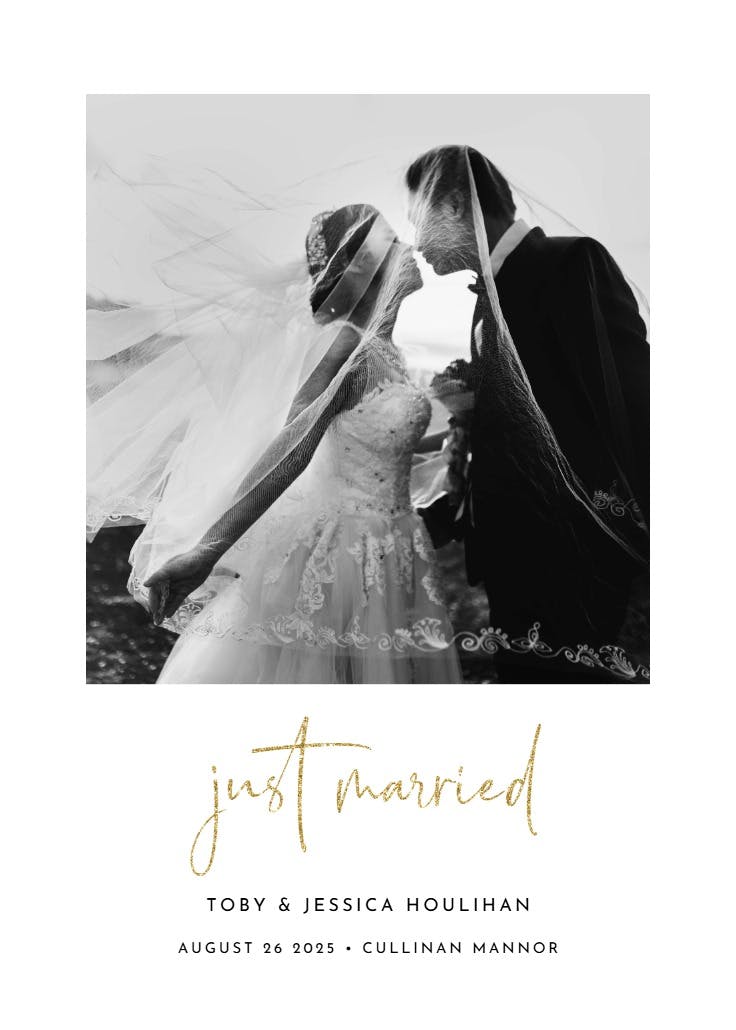 Polaroid - wedding announcement