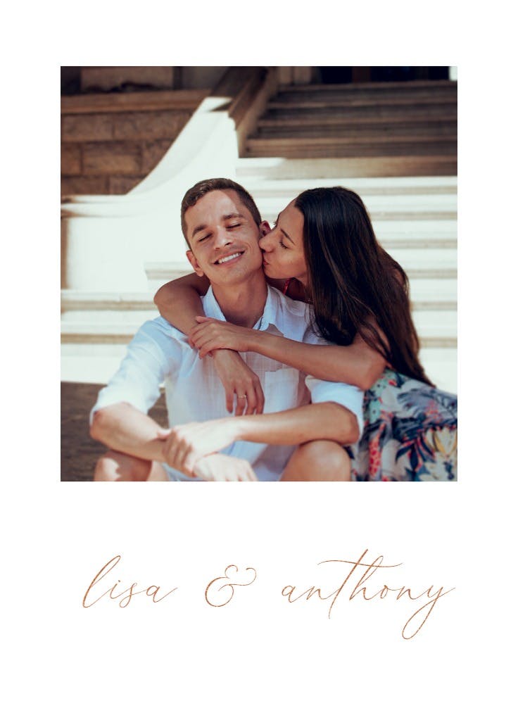 Polaroid - engagement congratulations card