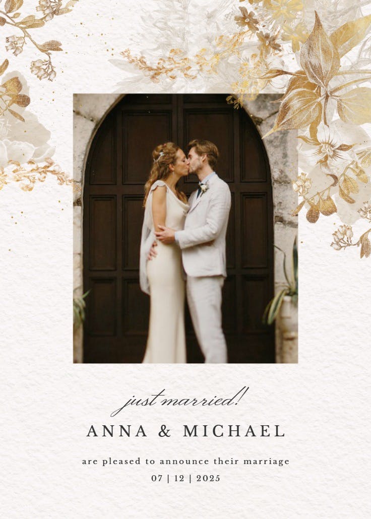 So in love - wedding announcement