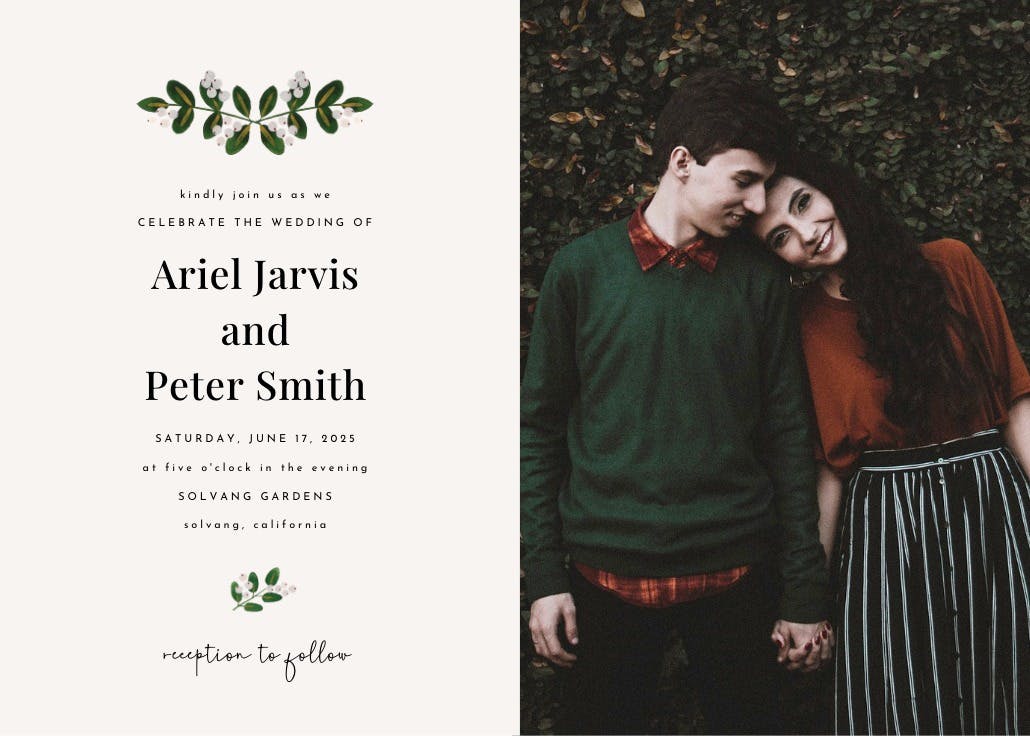 Soft botanical - wedding invitation