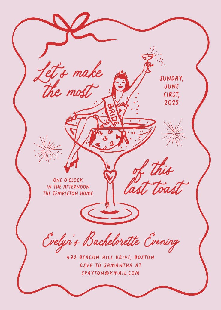 Ultimate champagne - bridal shower invitation